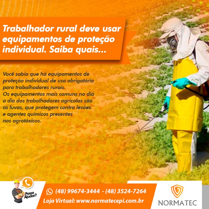 	Trabalhador rural deve usar equipamentos de proteção individual. Saiba quais...