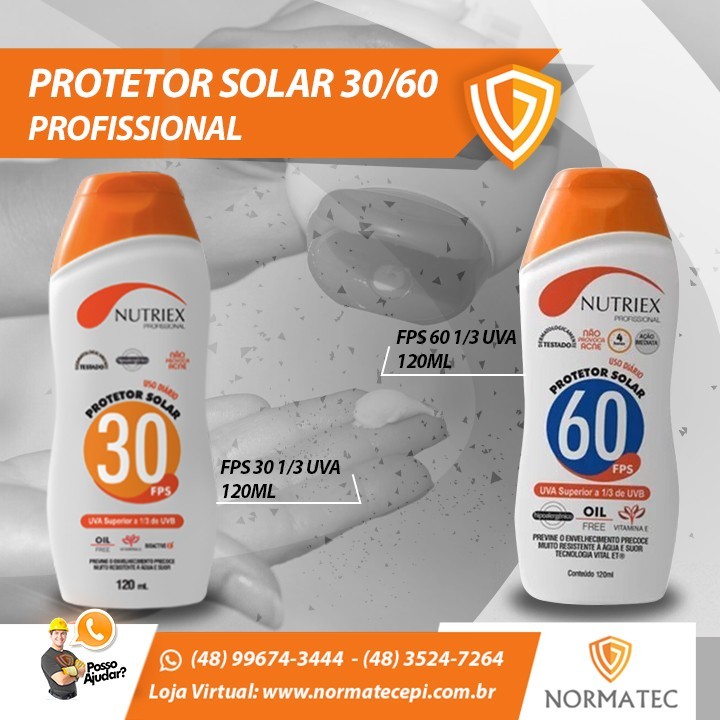 Protetor Solar 30/60 FPS