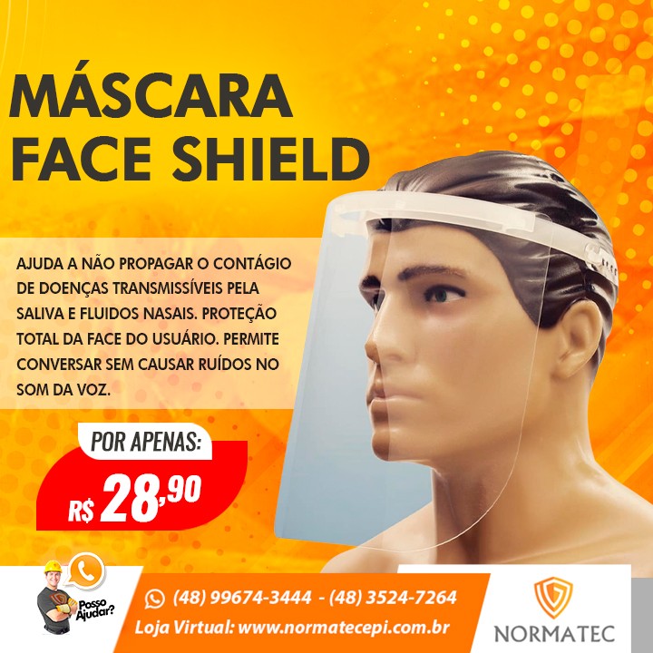 Temos Máscara Face Shield